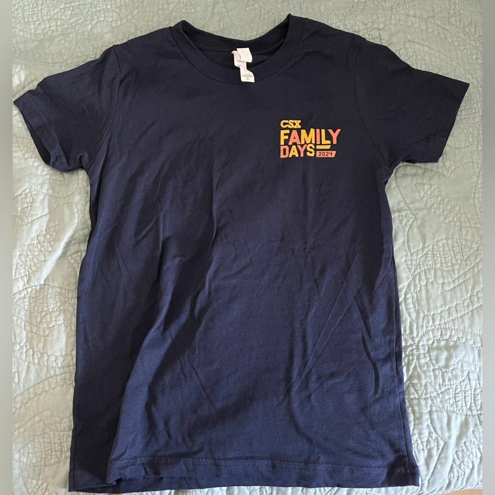 Bella Canvas Kids Navy CSX Family Days Tee NWOT